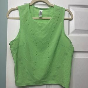 Lululemon Lime Green Tank Top Swift Ventilated Running Top Size 8